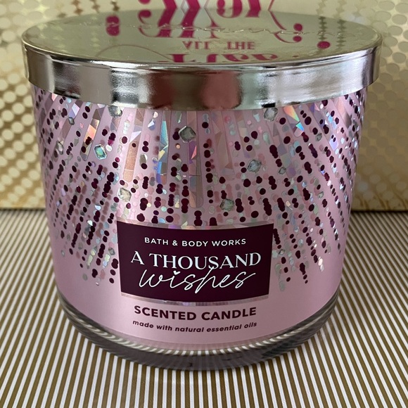 🕯️Bath and Body Works A Thousand Wishes 3-Wick Candle NWT ‼️ - Picture 2 of 4